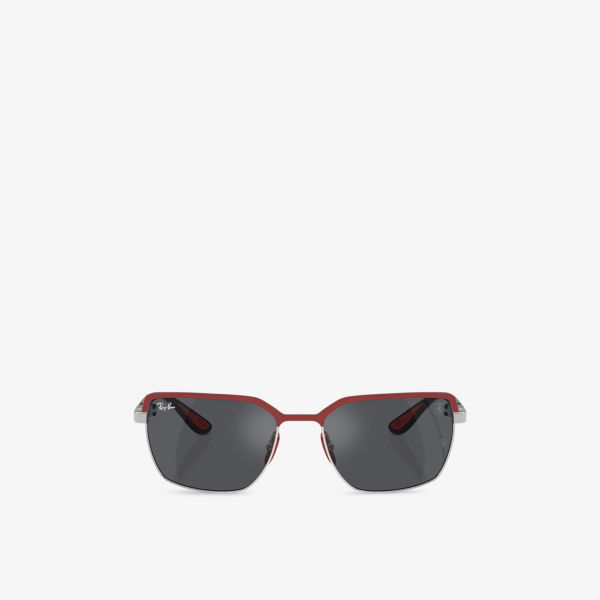 

Солнцезащитные очки Rayban x Scuderia Ferrari металлические с брендированием, красный