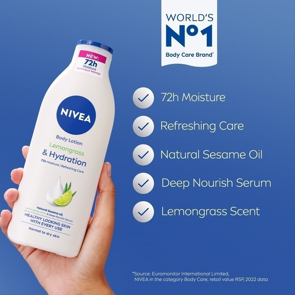 Увлажняющий лосьон для тела с лемонграссом Nivea, 400 мл — фото 2