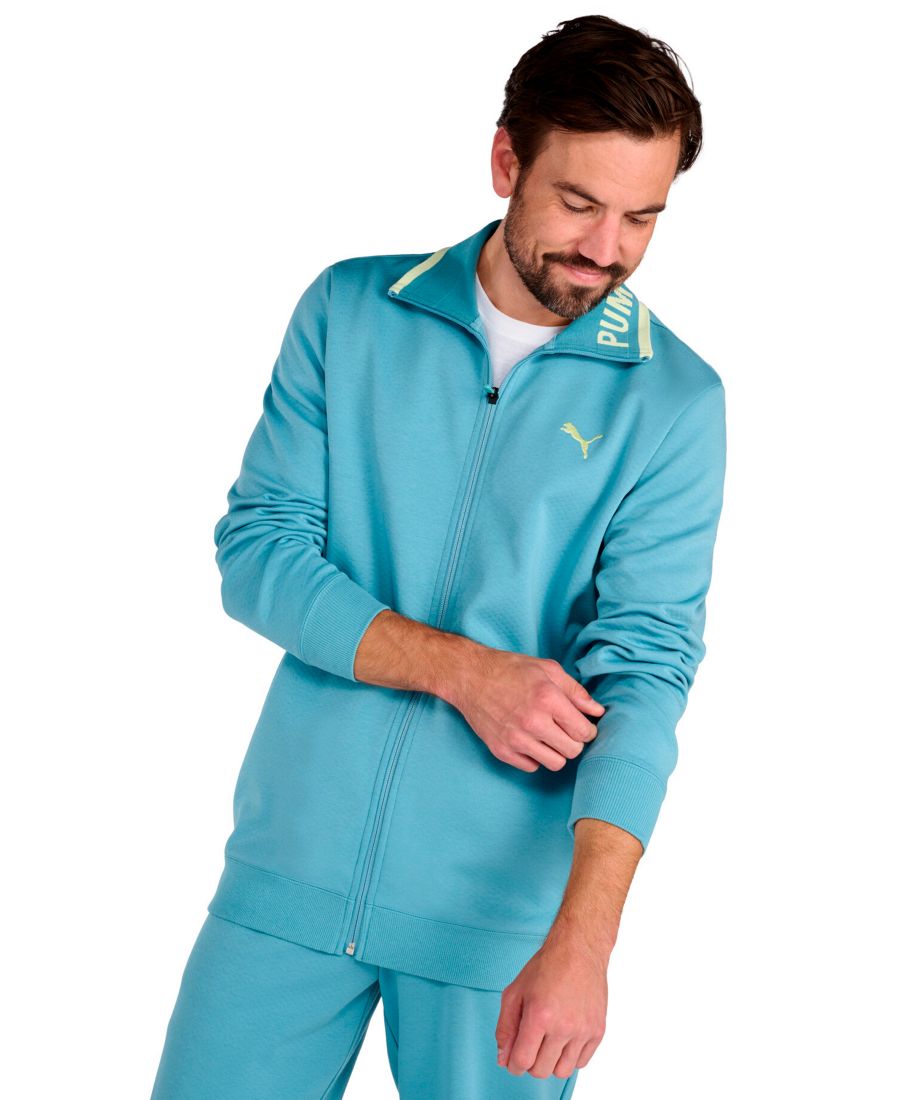 

Мужская спортивная куртка с вязаным воротником и вышитым логотипом кошки Puma, Baltic Sea