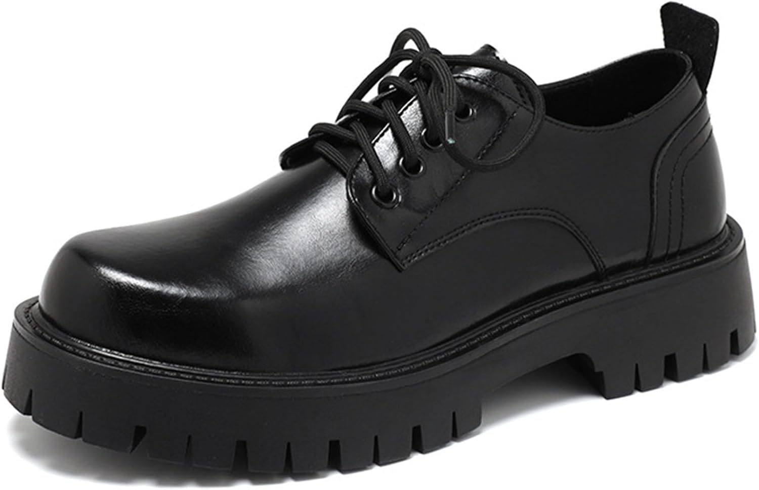 

Мужские оксфорды в британском стиле из кожи с толстой подошвой, классические деловые удобные кожаные туфли с противоскользящей платформой Vannida, черный