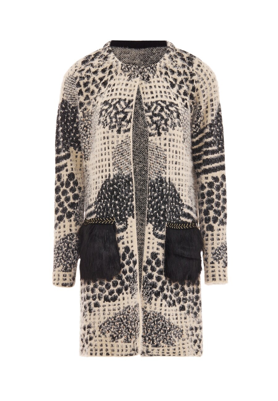 

Вязаный кардиган faina Knit Cardigan, бежевый