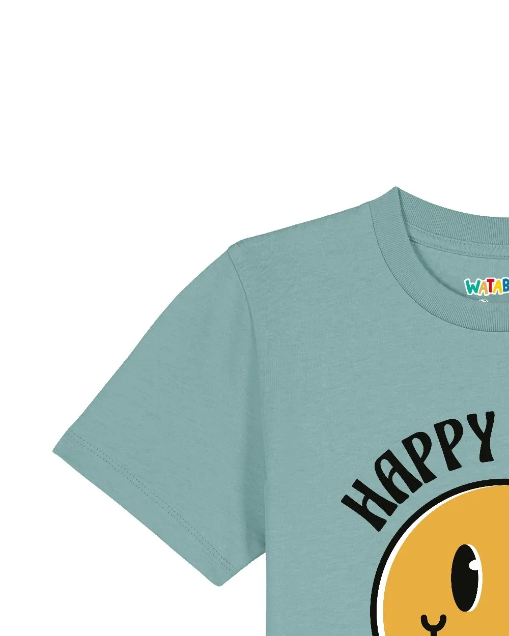 Футболка из органического хлопка Wat? Apparel, teal monstera — фото 3