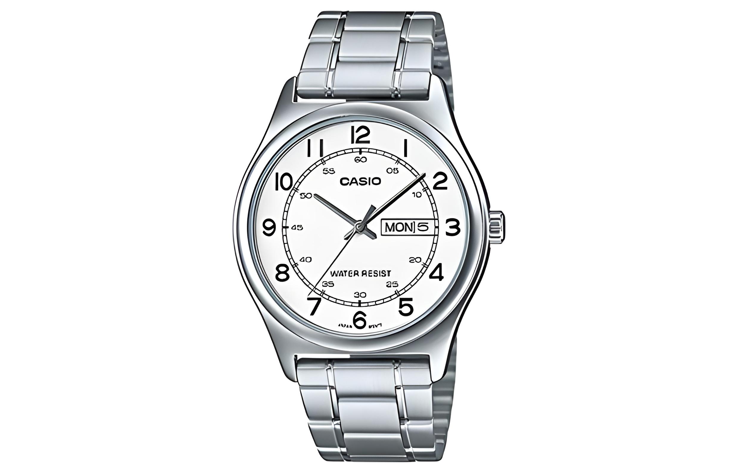 

CASIO Часы унисекс стандартной серии белого цвета MTP-V006D-7B2