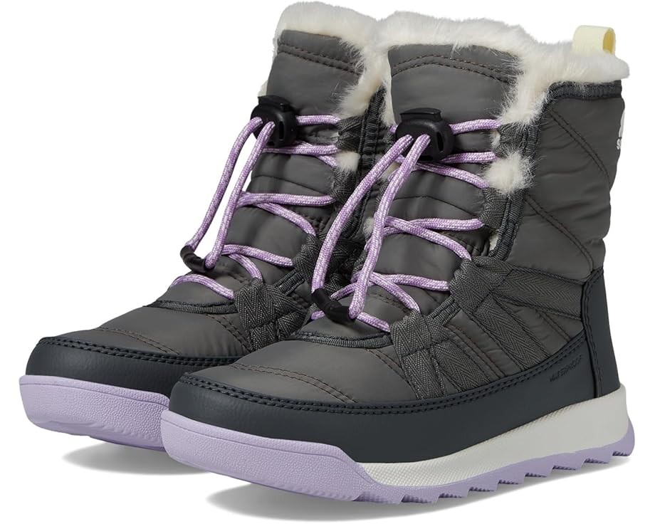 

Ботинки SOREL Kids Whitney II Plus Lace WP, цвет Quarry/Lavender Cloud