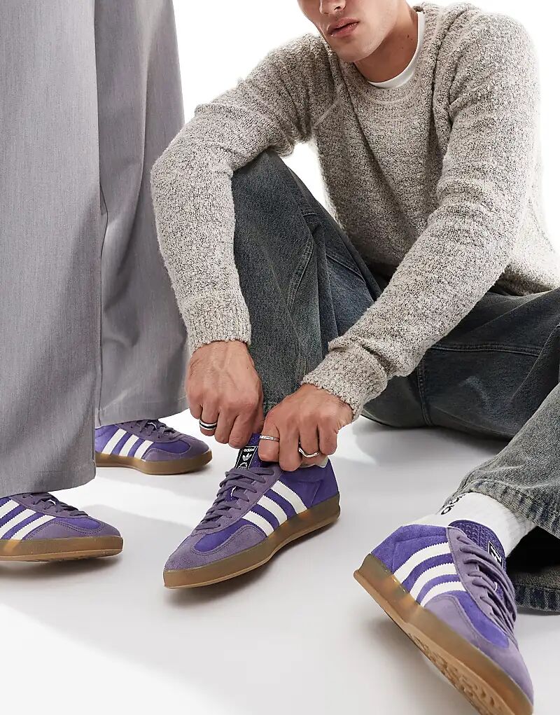 Кроссовки Gazelle Indoor фиолетового цвета adidas Originals