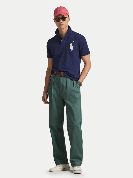 Поло custom slim fit 710688969004 Polo Ralph Lauren, синий — фото 2