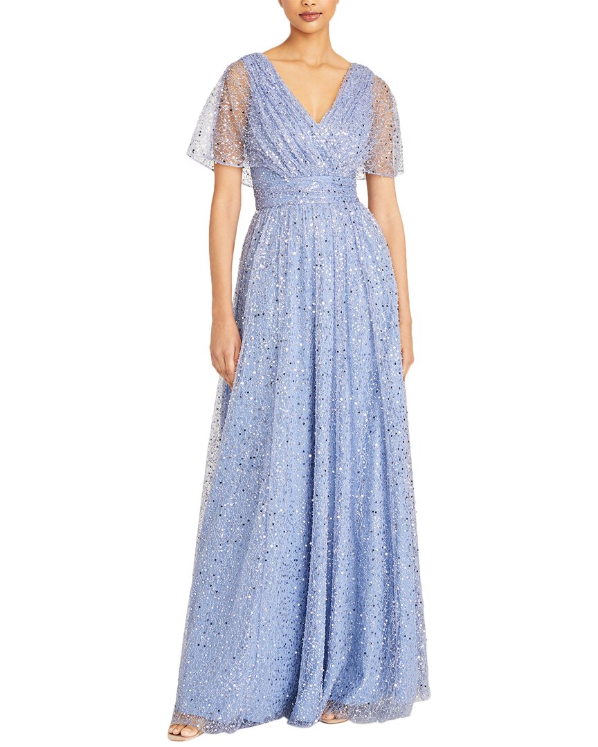 

Тиа Сабин V-образный вырез Бисерное платье Theia, серый