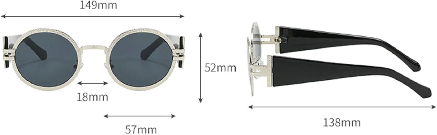 

Круглые солнцезащитные очки для женщин и мужчин, модные, в металлической оправе, ретро, ​​классические, дизайнерские, с защитой от УФ-излучения UV400 mincl, Gold Gray