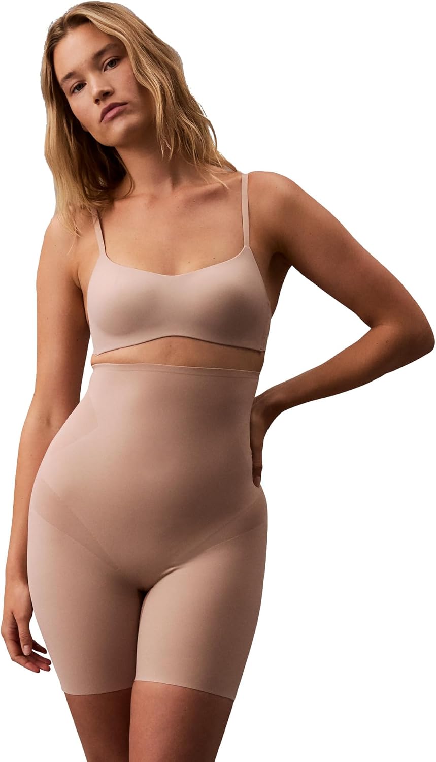 

Женское корректирующее белье Calvin Klein, эластичное, с высокой талией, длиной до середины бедра, Cedar