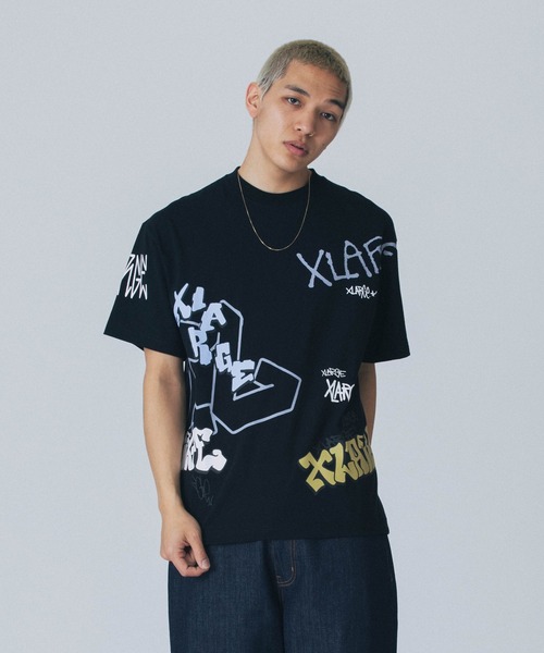 

XLARGE Футболка с коротким рукавом, оверсайз, бренд GRAFFITI, цвет черный