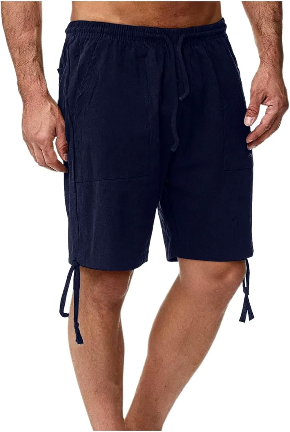 Шорты Active Cotton Linen с карго-карманами, Navy