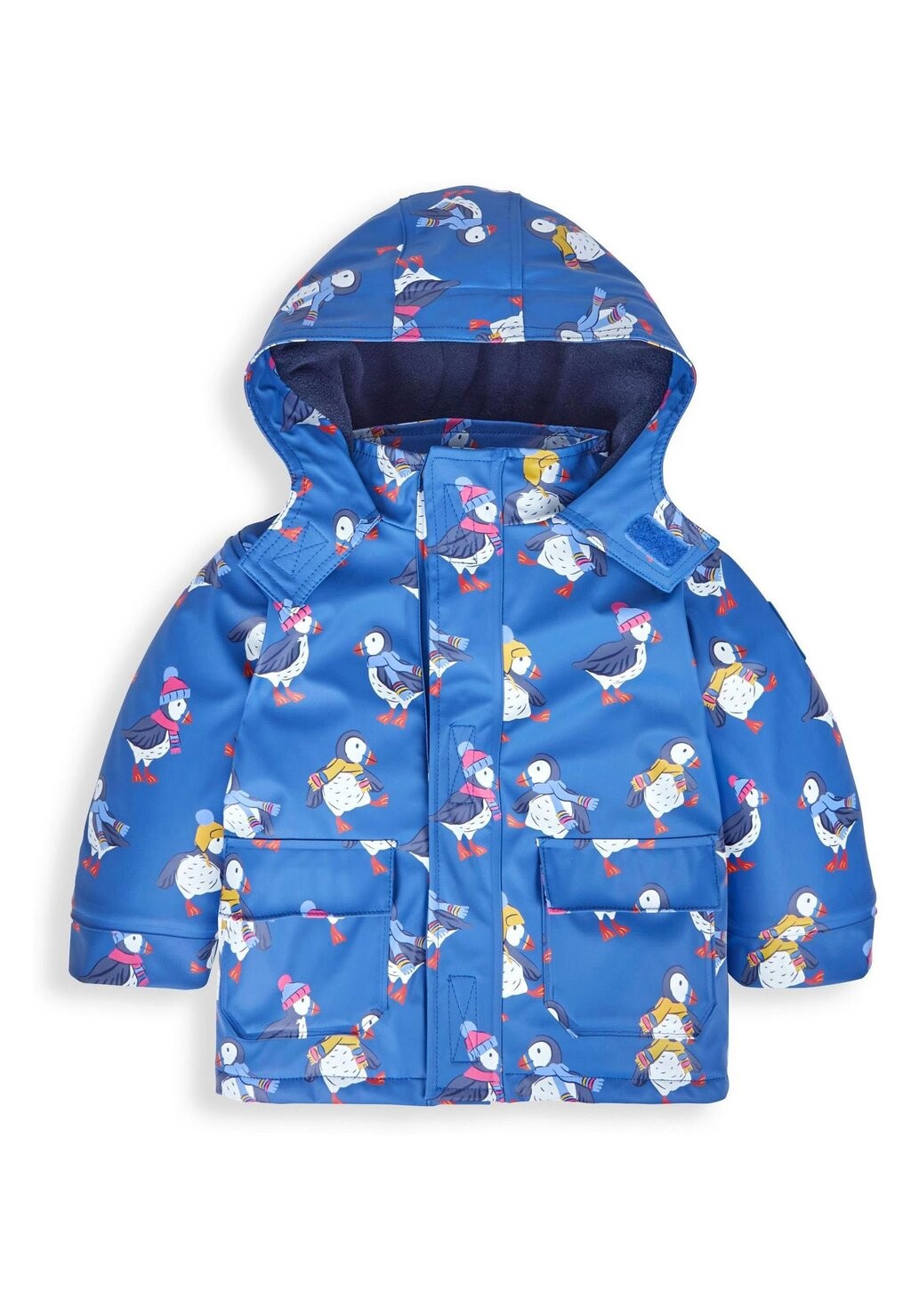 

Зимнее пальто PUFFIN PRINT COSY JoJo Maman Bébé, цвет denim