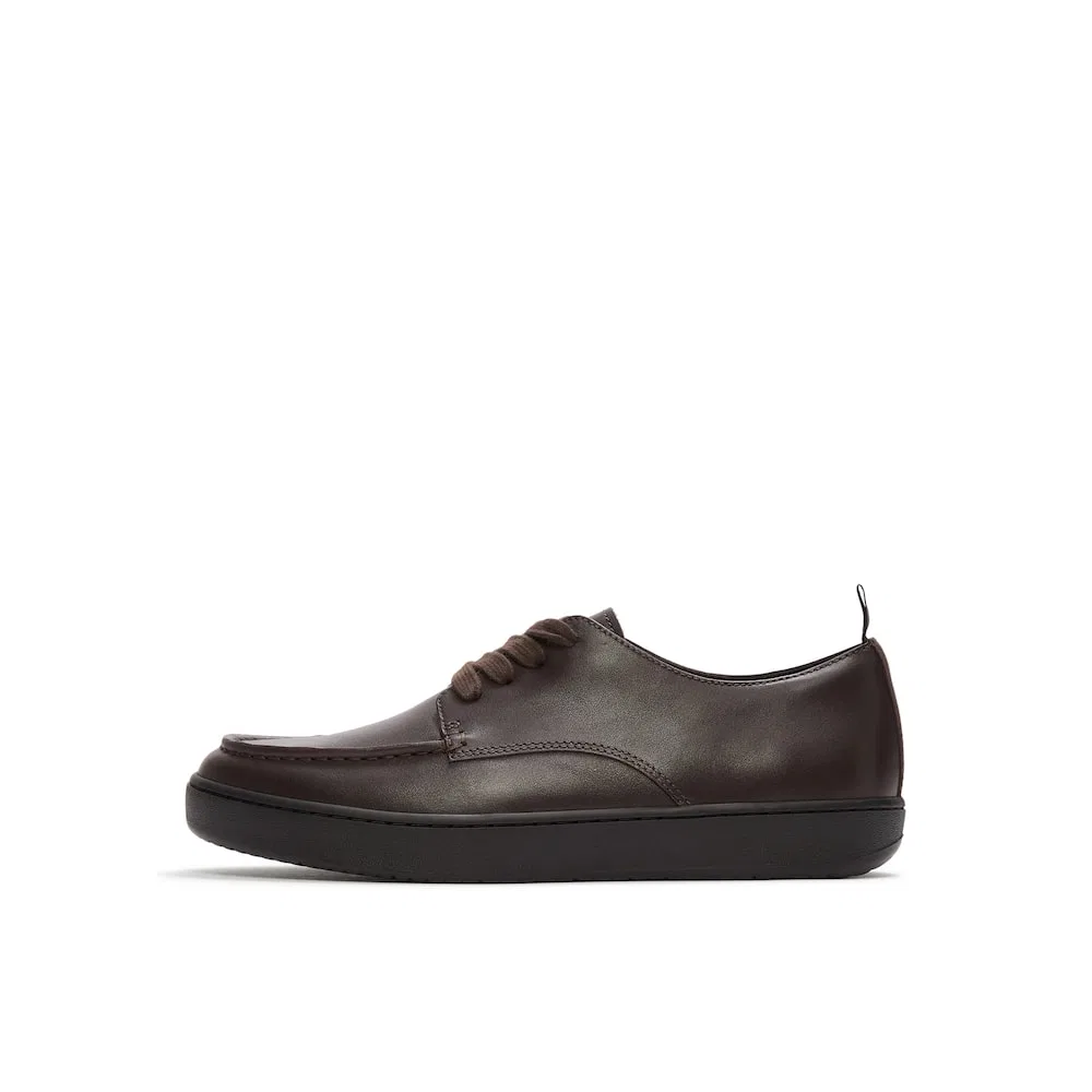 Мужские дерби Fitflop CraftQ Leather Moc, шоколадно-коричневые — фото 3