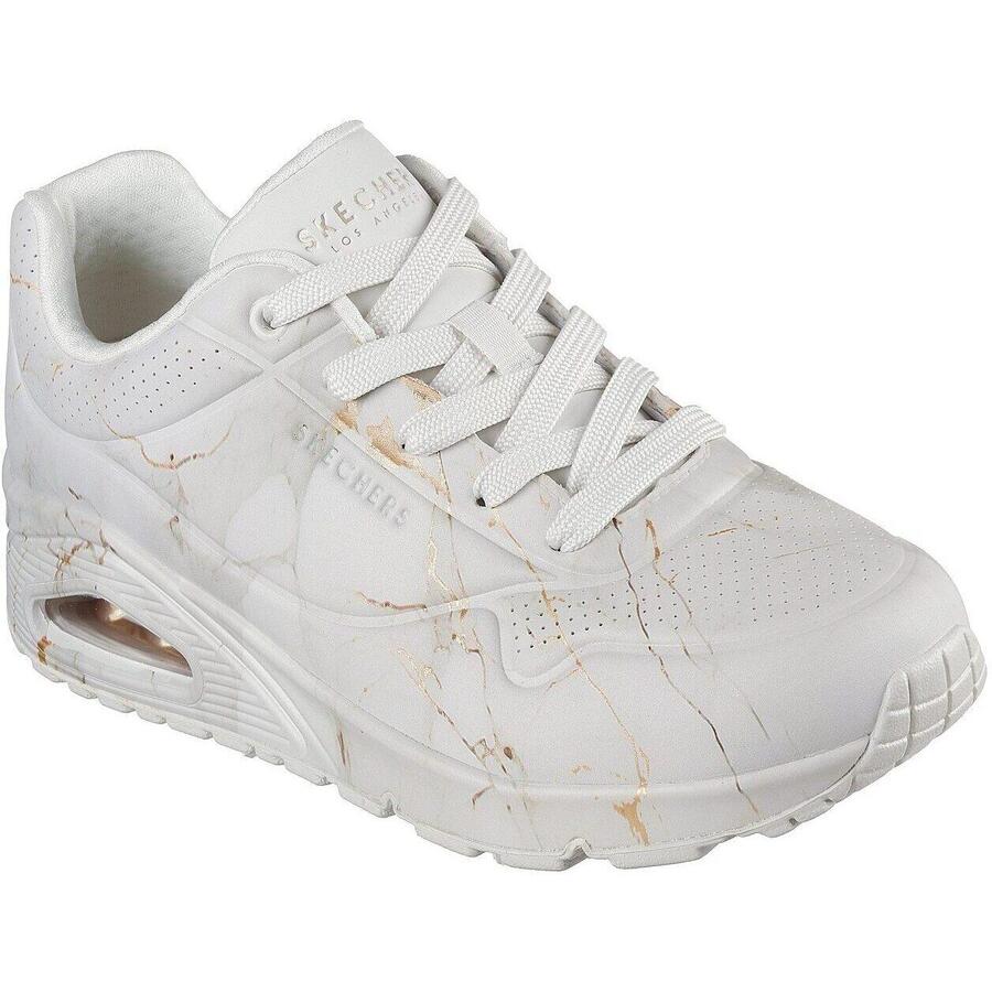 Кроссовки Skechers Uno - Marbel Marvel, белые, женские
