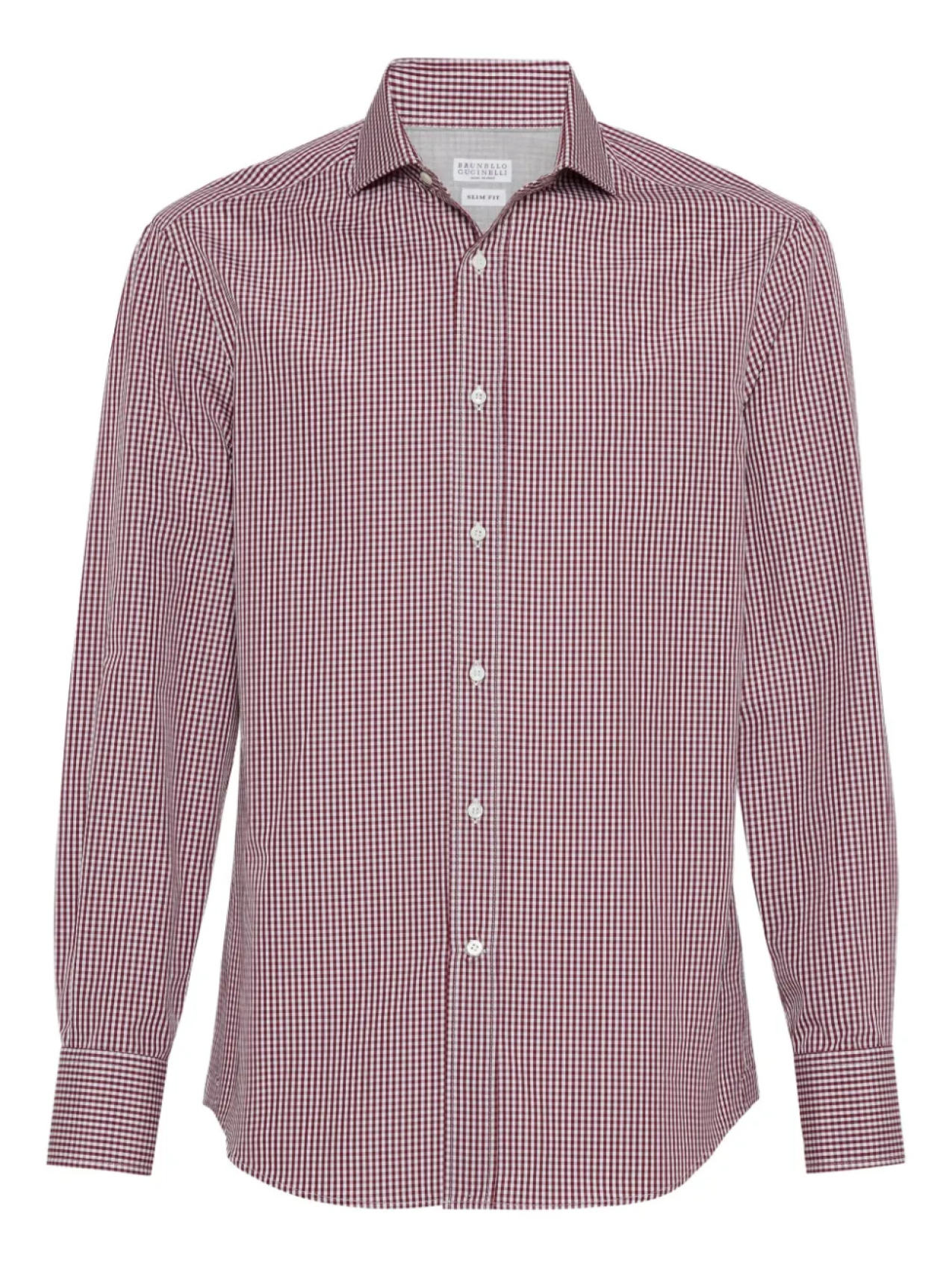 

Brunello Cucinelli рубашка в клетку гингем, красный