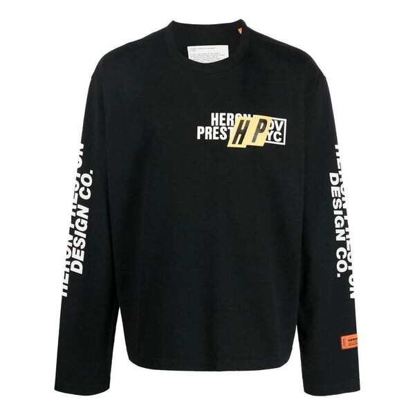 

Футболка fw22 real estate ls t-shirt 'black white' Heron Preston, черный