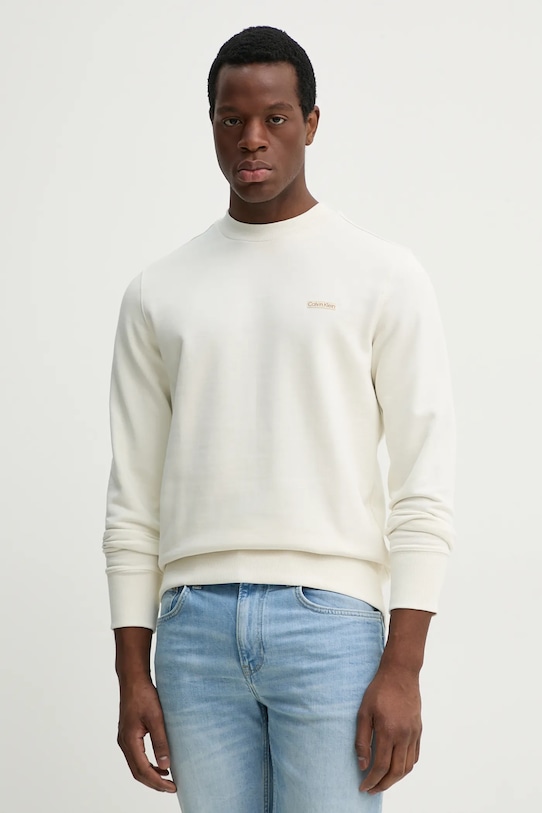 

Хлопковая толстовка Calvin Klein Jeans, бежевый