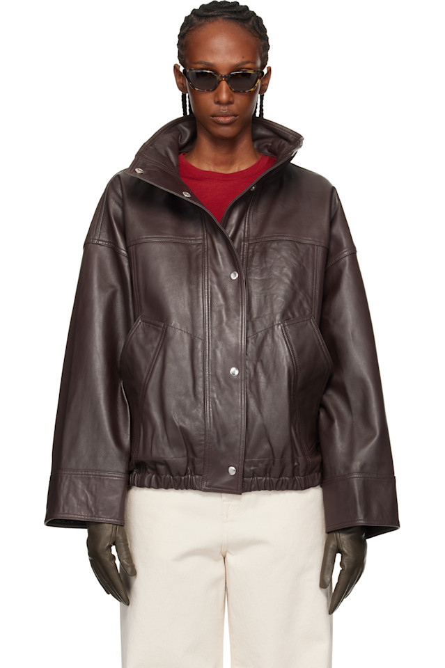 

Róhe Коричневая кожаная куртка в новом исполнении