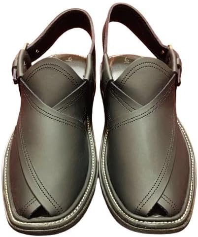 

Мужские повседневные сандалии ручной работы, туфли из натуральной кожи, традиционные пэшаварские каптаан чаппалы, удобная обувь Generic, темно-коричневый