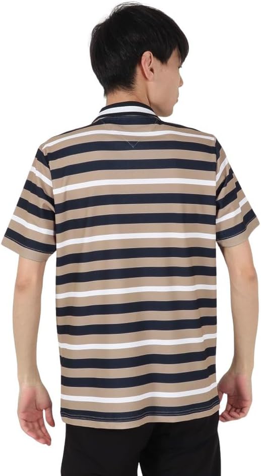 Мужская поло-рубашка Tommy Hilfiger Golf Classic THMA506 с коротким рукавом и многослойной отделкой, песочный — фото 4