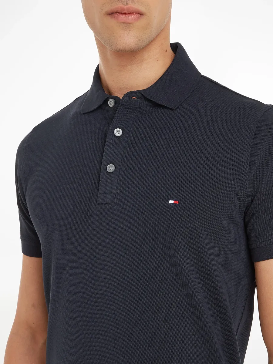 Рубашка-поло Tommy Hilfiger "1985 SLIM POLO", высококачественный хлопковый пике, цвет Desert Sky — фото 3