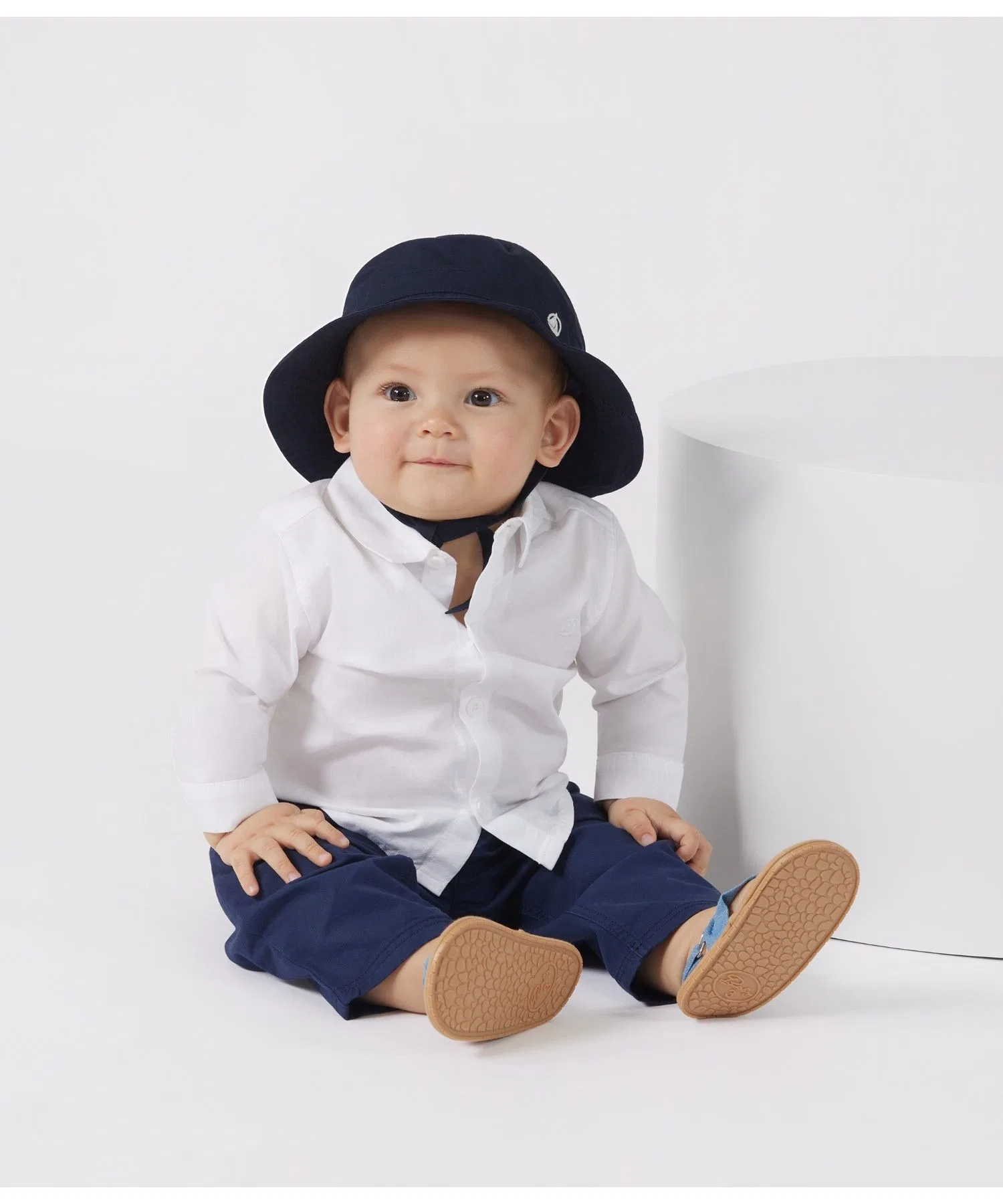 Детские брюки PETIT BATEAU из хлопка бежевые — фото 2