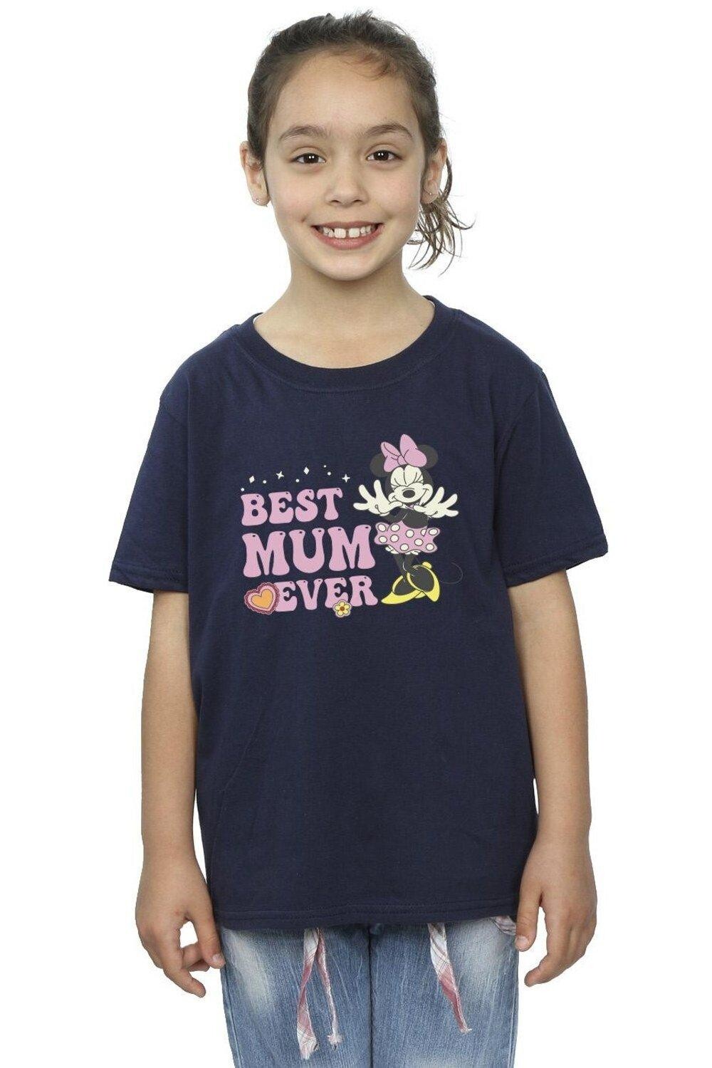 

Хлопковая футболка Best Mum Ever Disney, темно-синий