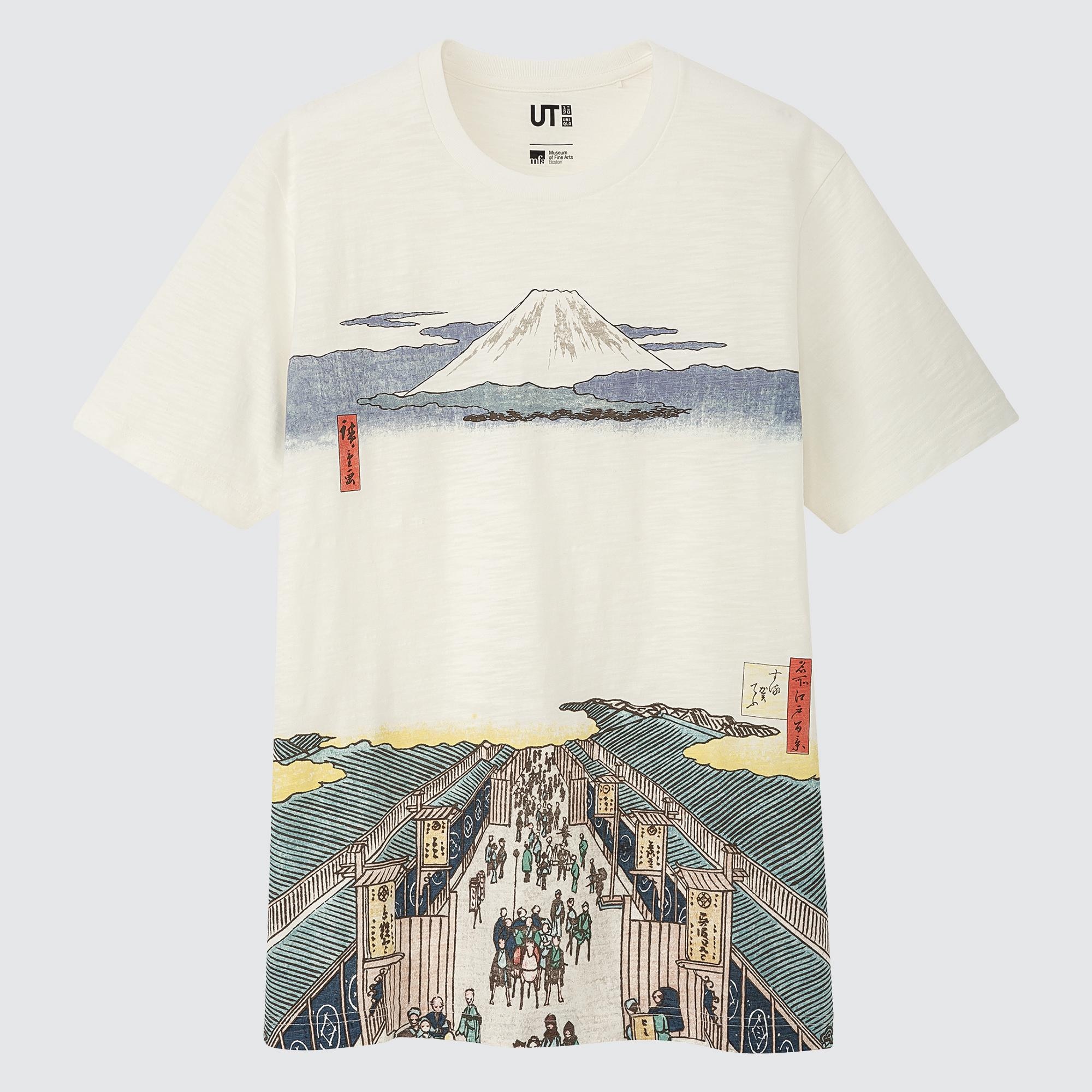 

Футболка Uniqlo Ukiyo-e UT Archive с графикой, молочный