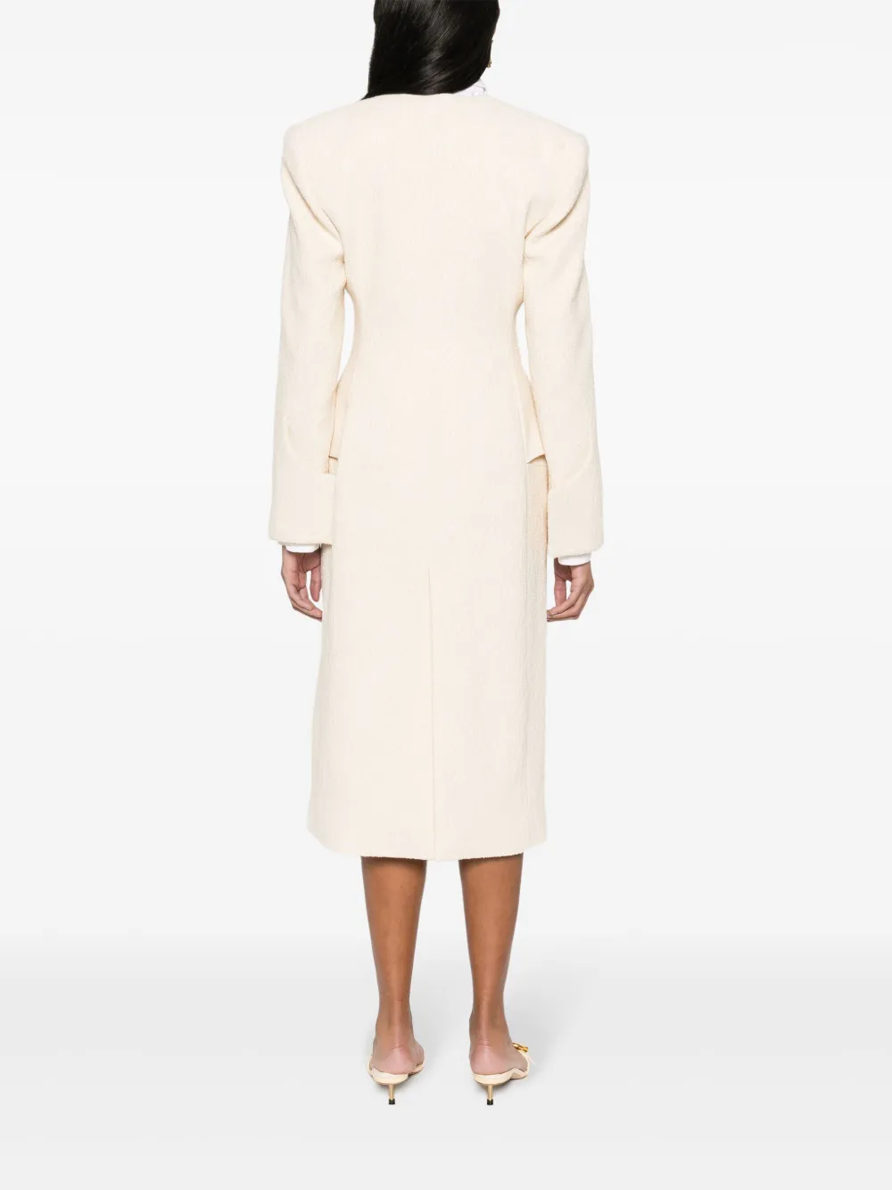 Пальто макси Le Manteau Cubo JACQUEMUS, нейтральный — фото 4