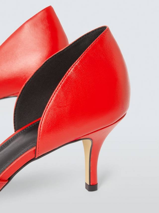 Darwen Leather Essential Heel открытые туфли Dorsay Court John Lewis, Red — фото 4