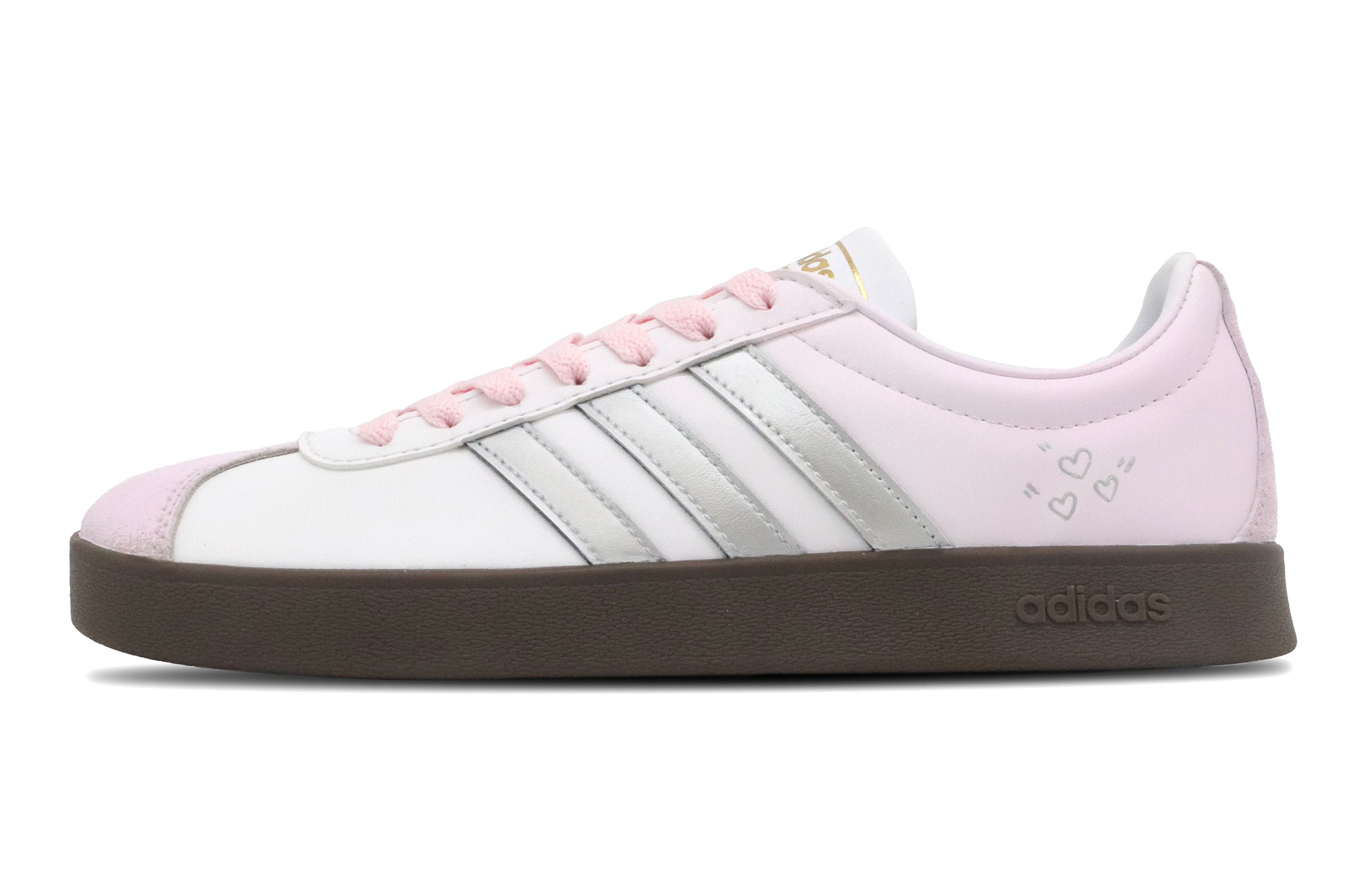 

Кроссовки adidas neo Skateboarding Shoes Unisex Low-top Pink Silver, серебряный, Серый, Кроссовки adidas neo Skateboarding Shoes Unisex Low-top Pink Silver, серебряный