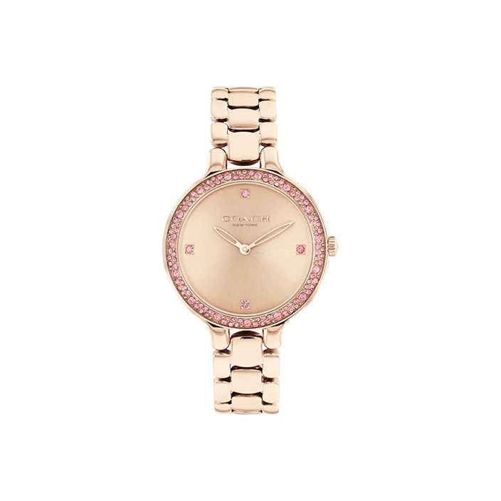 

COACH Часы GRACIE Collection Wrist Watch Quartz Movement Stainless Steel Watchband 32mm Gold Dial Women's Watch