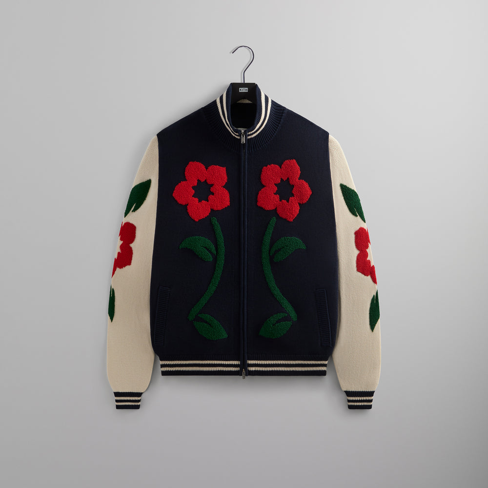 

Свитер Kith Floral Crest Wyona Full Zip Sweater, черный