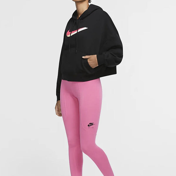 Толстовка Nike Sportswear Icon Clash Fleece Hoodie 'Black', черный — фото 4