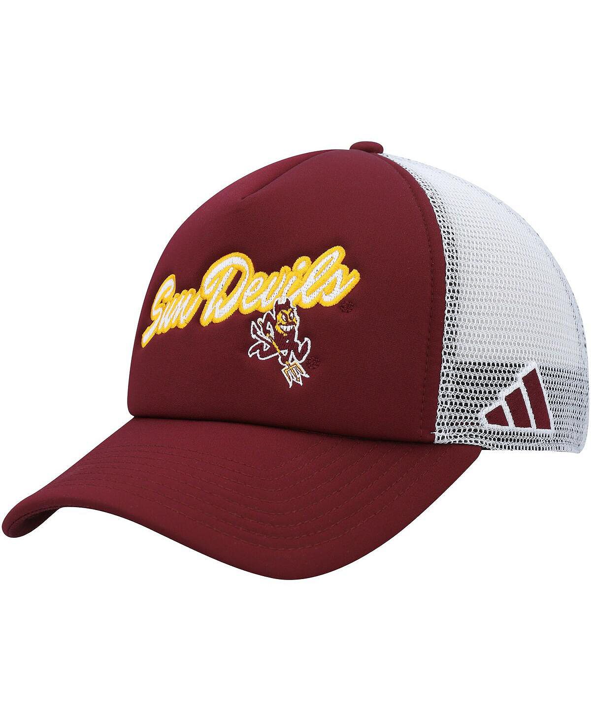 

Мужская темно-бордовая кепка Arizona State Sun Devils Script Trucker Snapback adidas