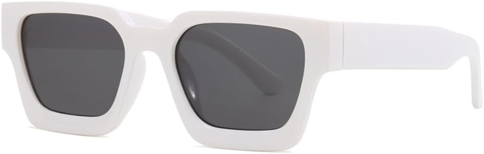 

Винтажные солнцезащитные очки для женщин, большие солнцезащитные очки для мужчин, ретро-очки зеленого цвета, солнцезащитные очки-маска с защитой от УФ-излучения UV400 KTUCN, White Black