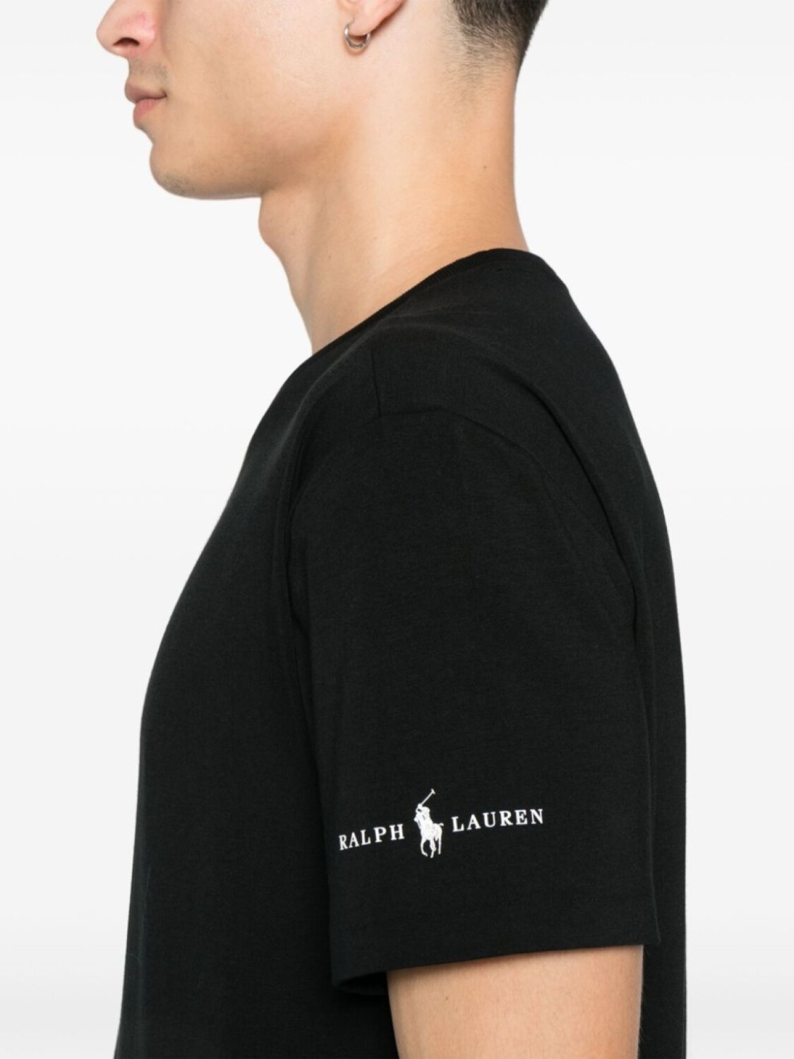 Polo Ralph Lauren комплект из трех футболок с логотипом, черный — фото 4