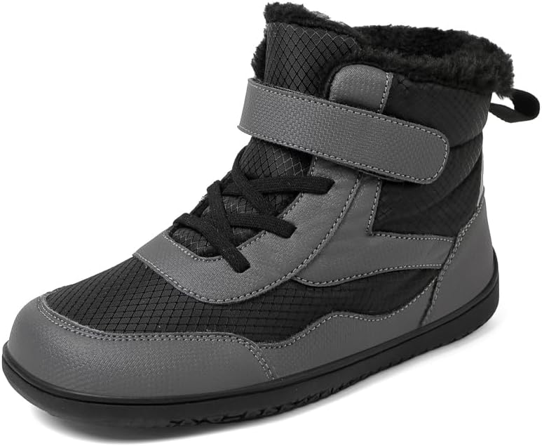 

Детские ботинки с широкой носочной частью A008 для активного отдыха на улице, противоскользящие спортивные туфли для походов, велоспорта, кросс-кантри, отдыха, пятипалые хлопковые туфли Ffblwei, серый