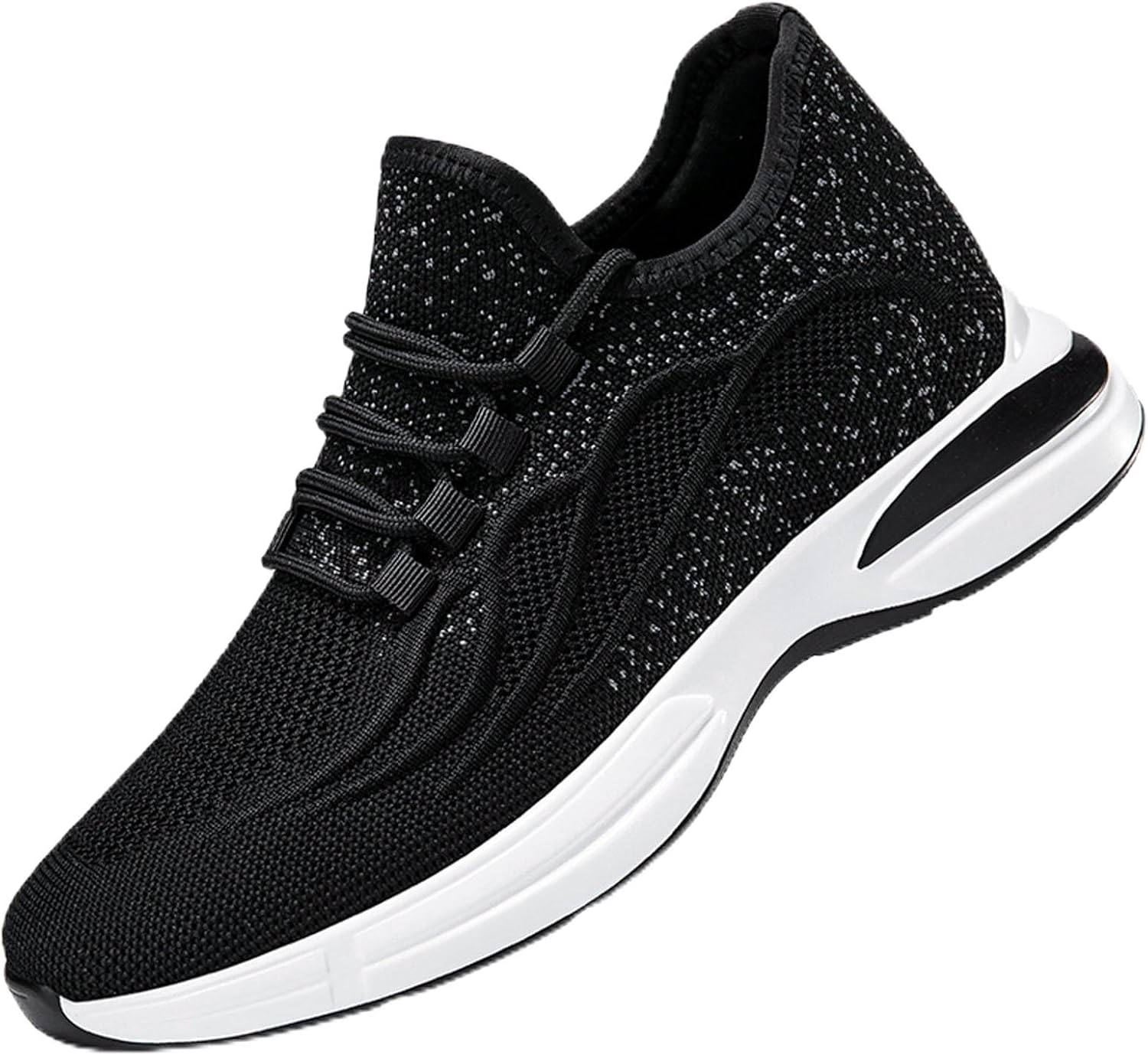 

Мужские кроссовки на скрытой платформе с увеличением роста на 8 см, дышащие, из сетчатого материала, легкие, спортивно-повседневные Generic, черный