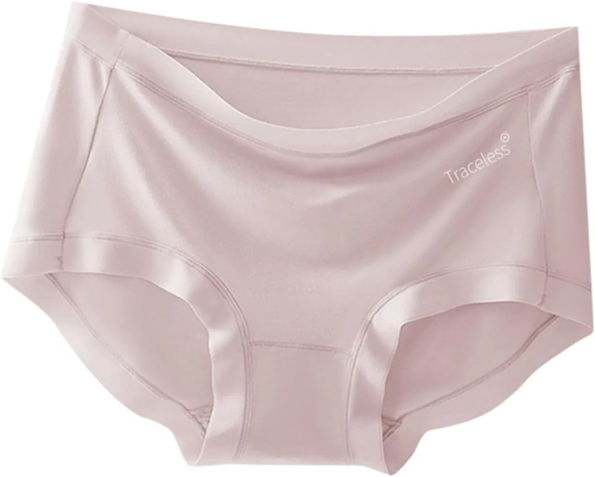 Generic Женское бесшовное дышащее нижнее белье, шорты-треугольники со средней посадкой для комфортного повседневного ношения, светло-фиолетовый
