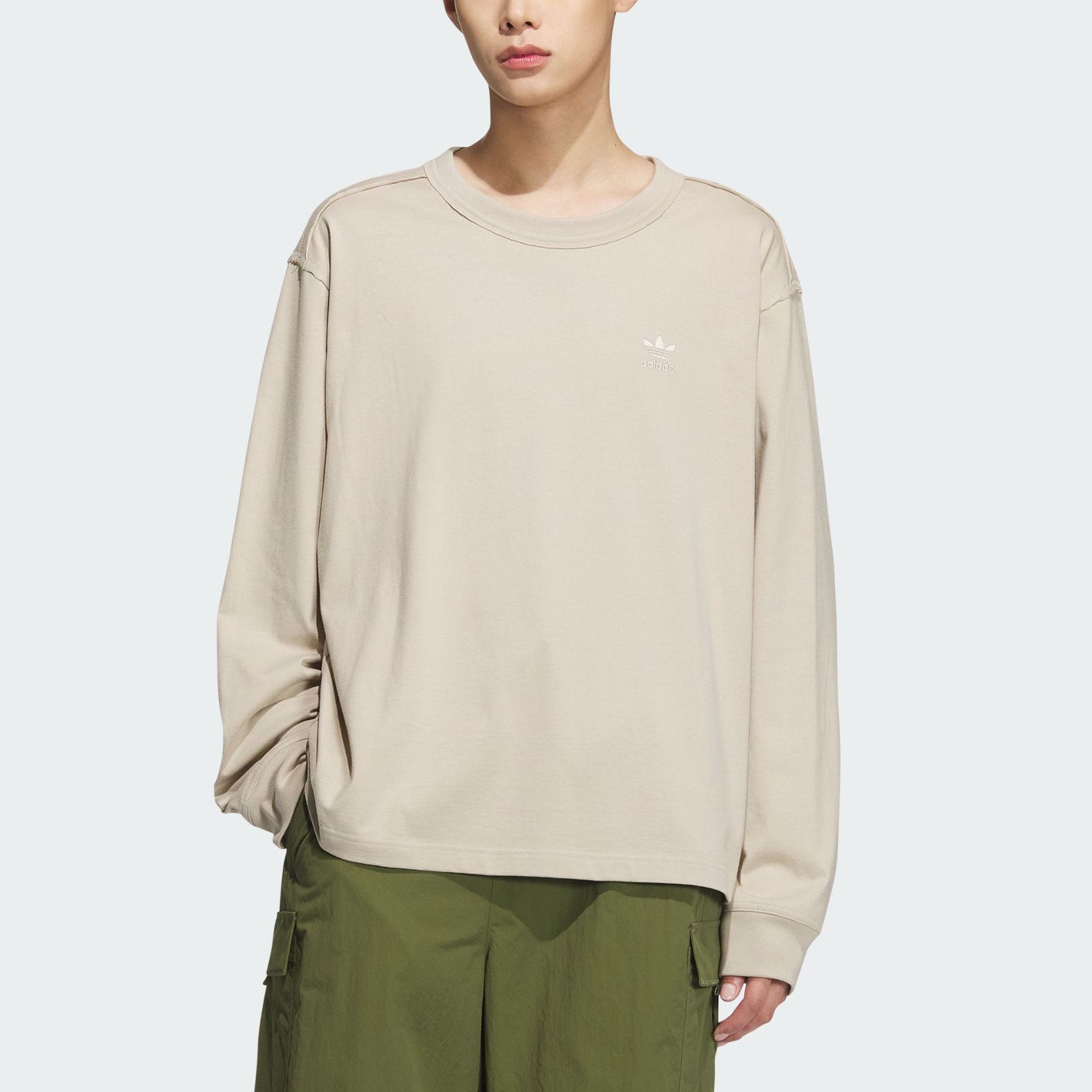 Adidas Originals Толстовка с длинным рукавом TOC Unisex Светло-коричневая — фото 4