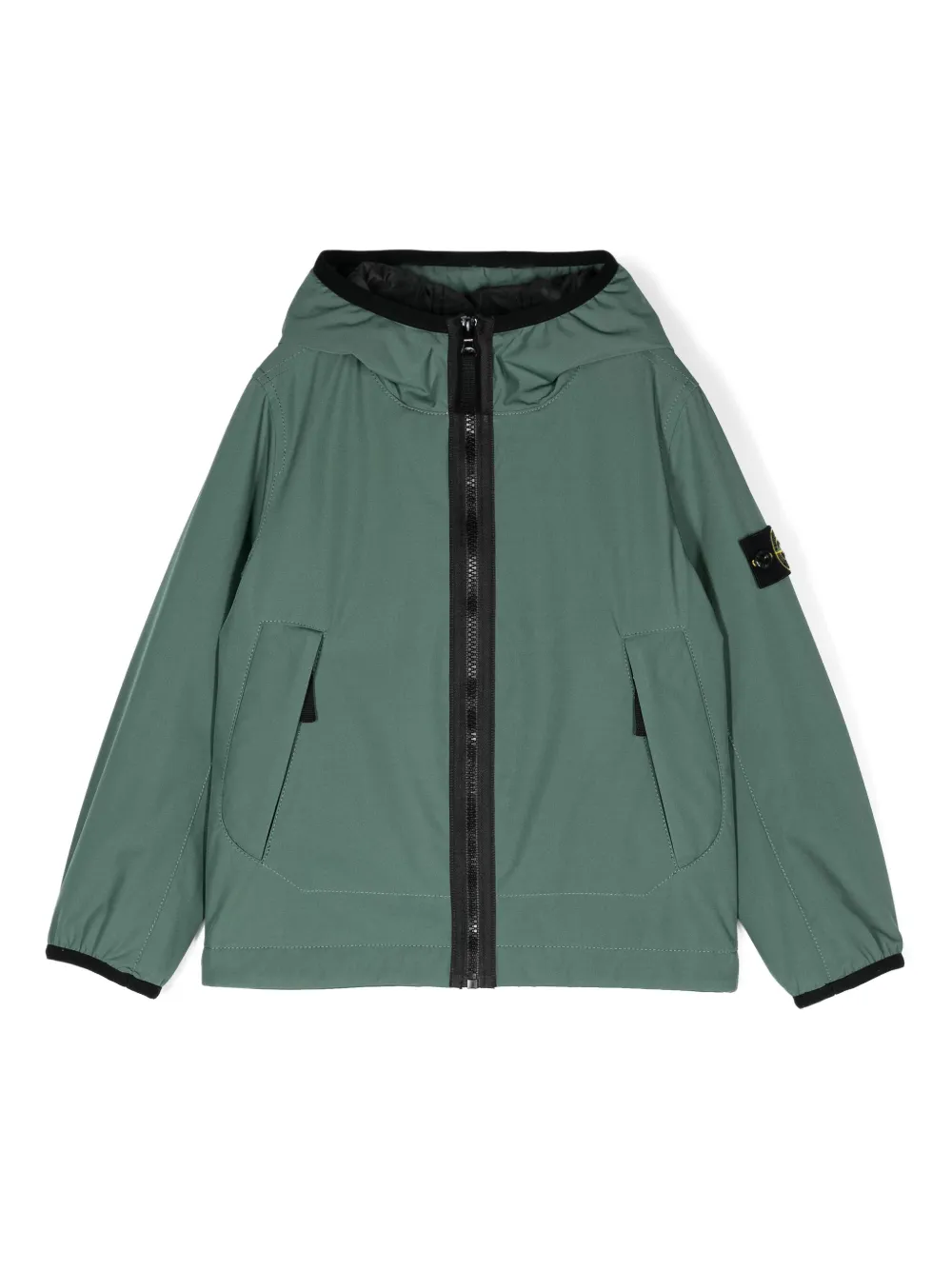 

Пуховик с нашивкой Compass Stone Island Junior, зеленый