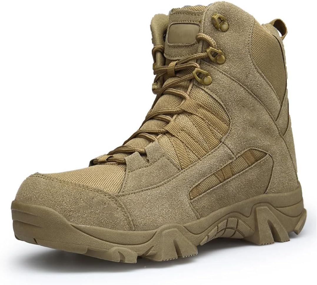 

Мужские ботинки для осеннего и зимнего отдыха, не скользящие мужские ботинки для походов, дышащие ботинки на щиколотке Generic, коричневый