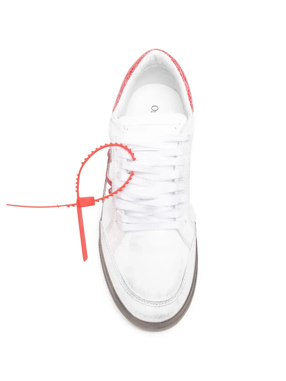 Вулканизированные низкие винтажные кроссовки Off-White, белый — фото 4