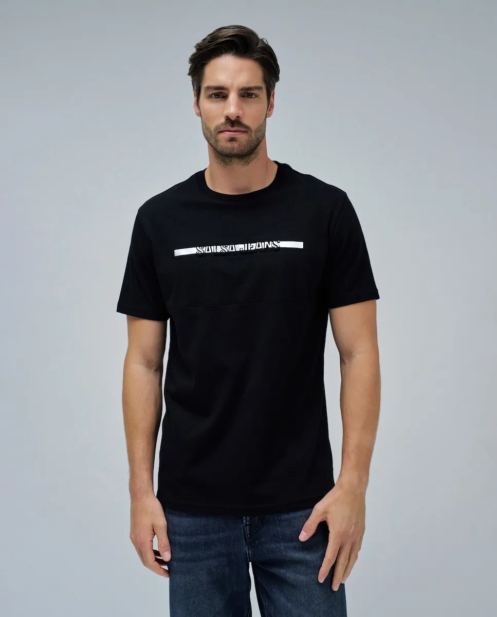 

Мужская футболка с логотипом Salsa Jeans, черный