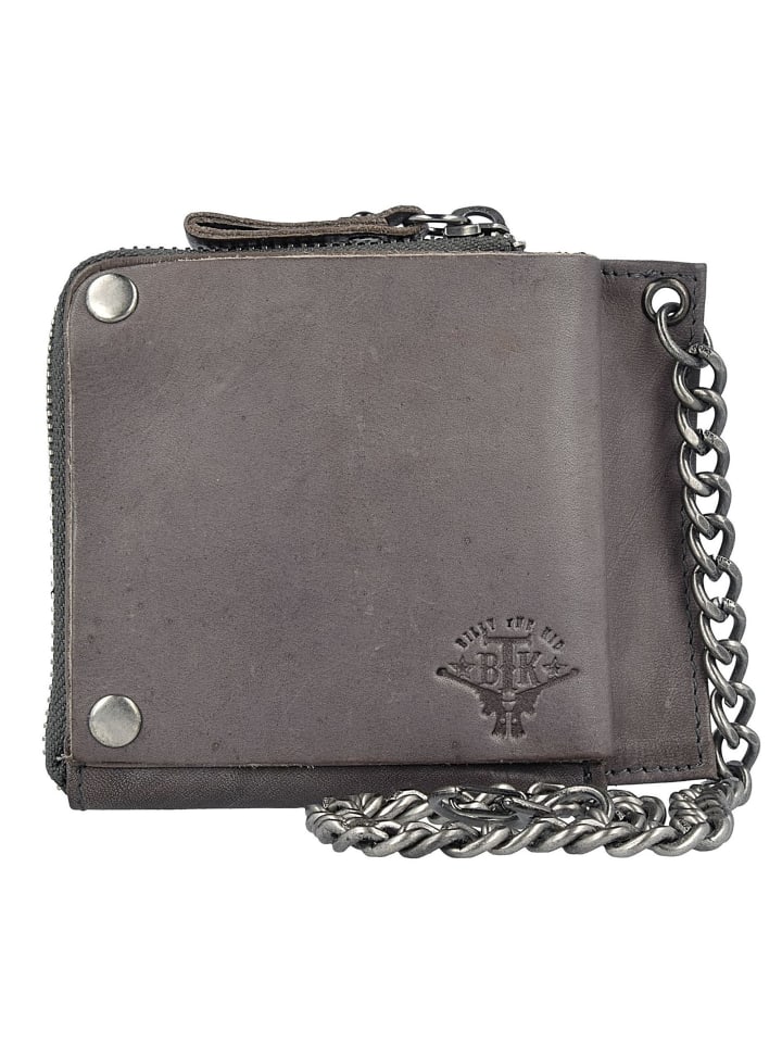 

Кожаный кошелек на цепочке Nasty Cowboys, 12,5 см, серо-каменный Billy the Kid, серый