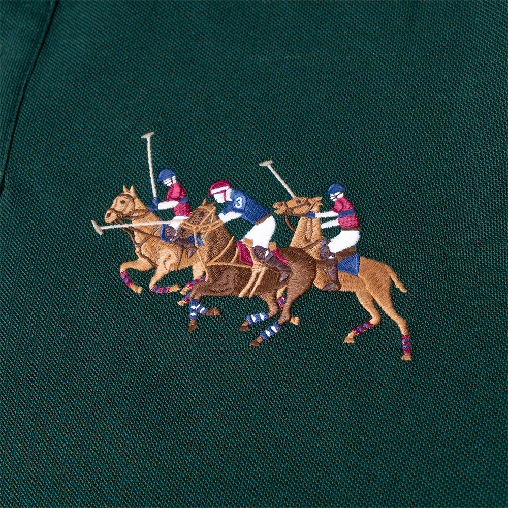 Поло с тройной лошадкой Polo Ralph Lauren, зеленый — фото 2