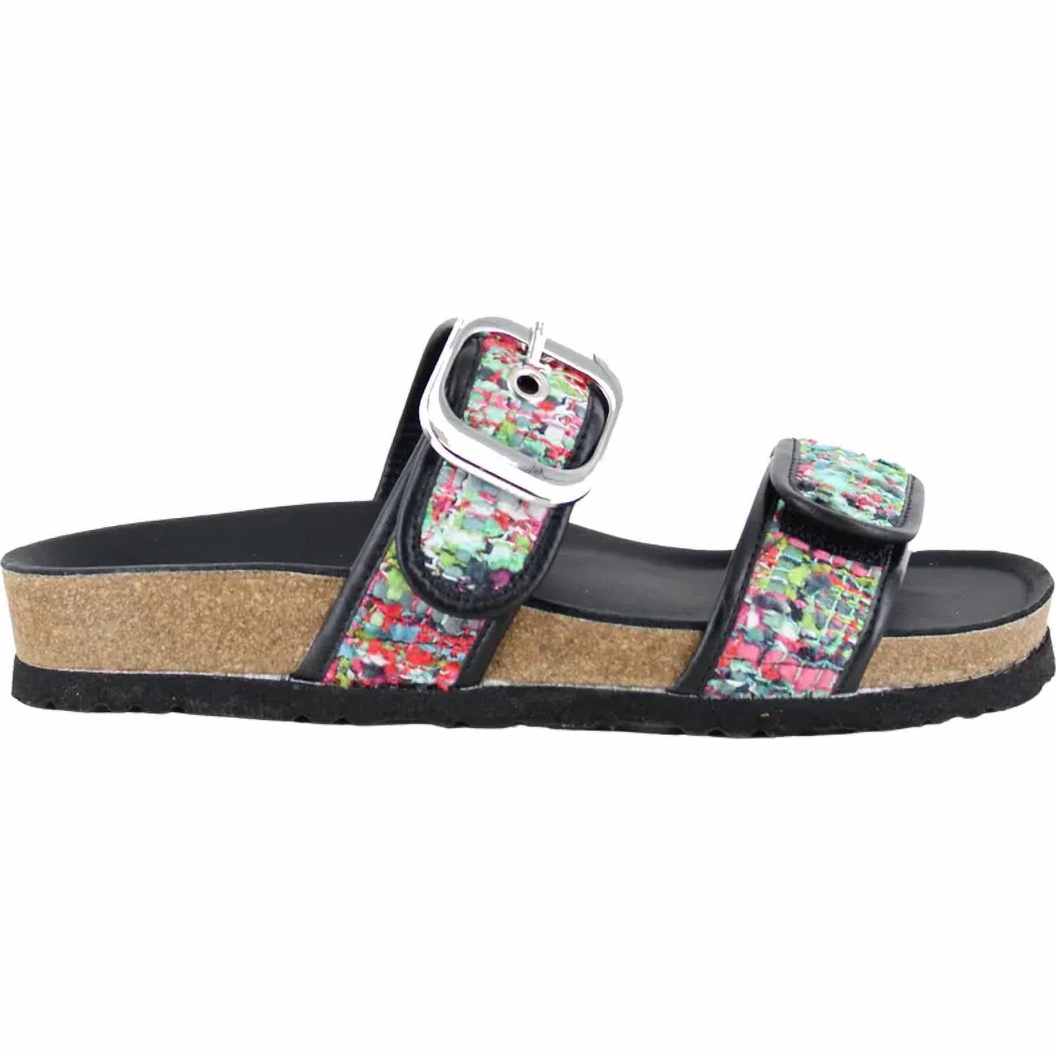 Women Nashville Sandal In Pink / White Tweed / Black Leather NAOT