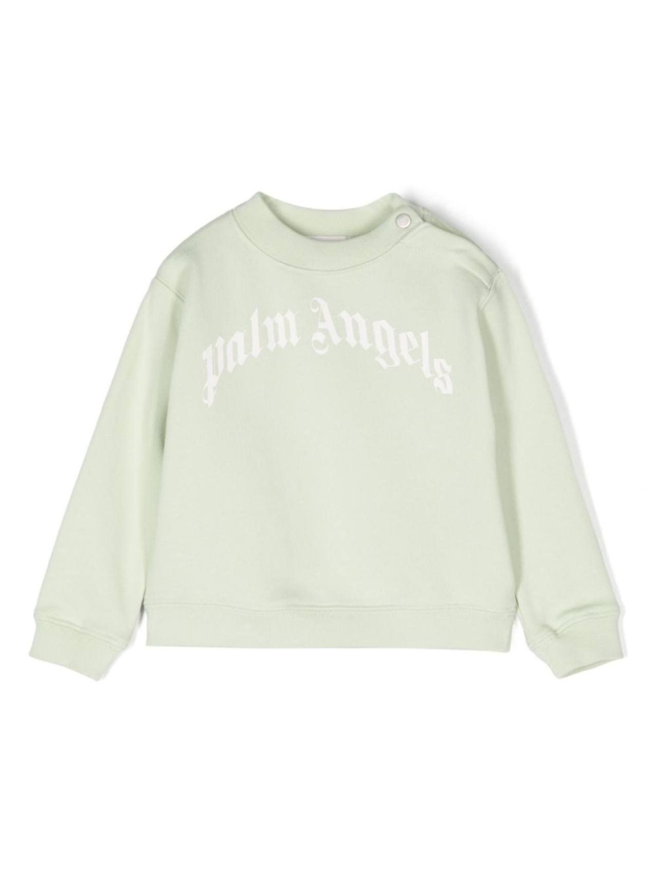 

Palm Angels Kids толстовка с изогнутым логотипом, зеленый