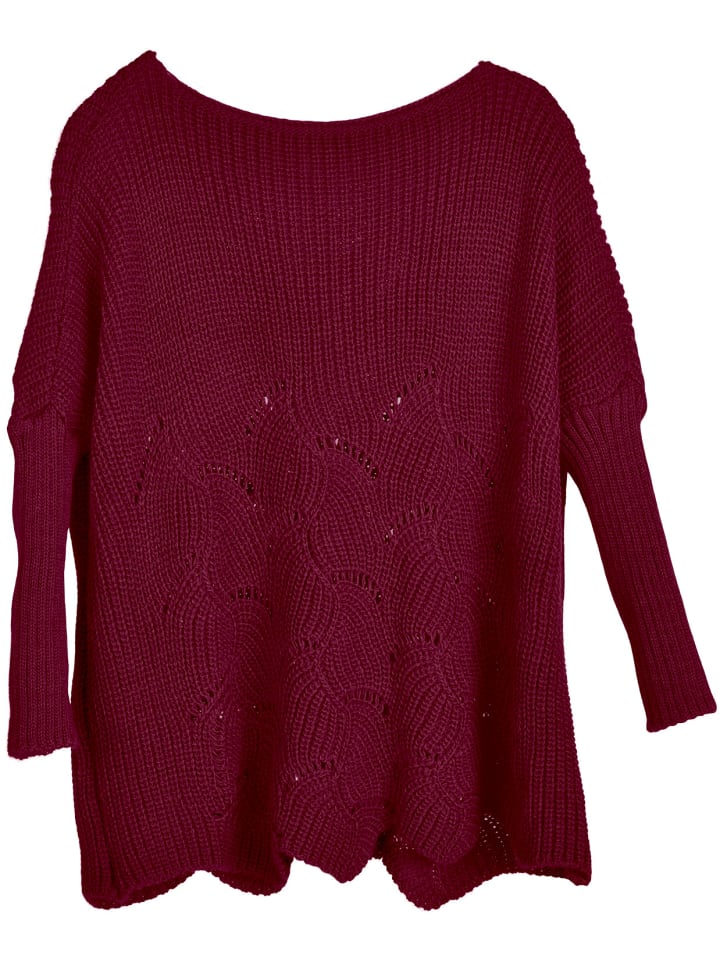 

вязаный свитер бордово-фиолетового цвета styleBREAKER